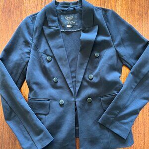 Dark Blue Fitted with Stretch Blazer